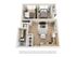 The 2 bedroom 1 bathroom plus floor plan is 766 square feet