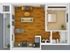 1 bed, 1 bath floorplan is 708 sq. ft.