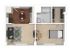 The 1 bedroom 1 bathroom floorplan is 560 sq. ft.