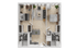 The 2 bedroom 2 bathroom classic floorplan is 843 sq. ft.