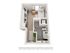The Ivy studio 298 square foot floor plan image