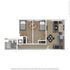 The 2 bedroom 1 bathroom floorplan ranges from 652-684 sq. ft.
