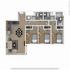 The 3 bedroom 3 bathroom classic floorplan is 932 sq. ft.
