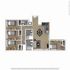 The 4 bedroom 2.5 bathroom floorplan is 1098 sq. ft.