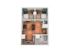 The 2 bedroom 1 bathroom floorplan is 589 sq. ft.