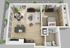 1 bed, 1 bath penthouse floorplan ranges from 725 to 740 sq. ft.
