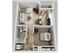 1 bed, 1 bath floorplan is 580 sq. ft.