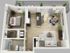 1 bed, 1 bath floorplan is 700 sq. ft.