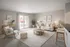 Elegant living room featuring modern furniture, neutral tones, and ample natural light through large sliding doors, creating a cozy and inviting space.