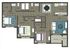 Detailed floor plan layout showcasing 3 bedrooms, extensive living and dining space, and a modern kitchen.