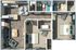 2D floor plan showcasing a spacious two-bedroom apartment with open-concept living and dining area.