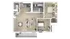 Bright and inviting 3D floor plan featuring two cozy bedrooms, an open-concept living room, sleek kitchen, and modern bathroom. Ideal for stylish urban living.
