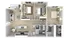 Chic floor plan showcasing 3 bedrooms, a modern kitchen, inviting living room, and stylish bathrooms with ample storage.