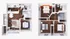Elegant 3D floor plan showcasing a two-story apartment with 3 bedrooms, open-concept living and dining areas, and a modern kitchen. Features include wood style floors and a cozy balcony.