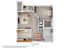 Charming 3D floor plan showcasing a cozy 1-bedroom apartment with an inviting living room, modern kitchen, and private balcony.