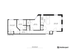 Efficient 2D floor plan highlighting primary bedroom, additional bedroom, spacious living room, modern kitchen, and convenient laundry area, perfect for contemporary living.