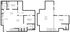 Modern two-level floor plan showcasing spacious 3 bedrooms, open-concept living and dining area, practical kitchen, and inviting patio space, ideal for comfortable living.