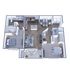 Modern 3D floor plan showcasing 2 spacious bedrooms, an inviting open-concept living area, gourmet kitchen with island, elegant dining space, and a private balcony.
