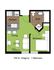 700 Gregory 1 Bed Standard Floorplan