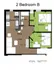 707 Sixth 2 Bed Floorplan B
