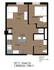 507 Green 1 Bedroom Floorplan F