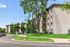 Inviting apartment complex surrounded by lush greenery, featuring modern architecture and ample outdoor space.
