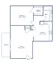 Elegant floor plan showcasing a spacious 1-bedroom layout with walk-in closet, open living area, modern kitchen, and private balcony.