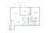 Open floor plan featuring two spacious bedrooms, a cozy living room opening to a balcony, and a modern kitchen adjacent tdining area. Includes two bathrooms and a walk-in closet for added convenience.