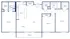 Elegant 3-bedroom, 2-bathroom floor plan at 21 Kristin, featuring a spacious living area, modern kitchen, and a charming balcony.