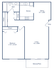 Plan A floor plan for Andover Park Apartment Homes, showcasing a 1 bedroom, 1 bath layout with a spacious living area, kitchen, dining space, and a balcony/patio, totaling 650 sq ft.
