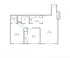 Modern 2D floor plan featuring 2 bedrooms, a spacious living area, and an efficient kitchen layout for comfortable living.