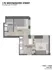 Elegant floor plan of 170 Westminster Street showcasing a 1-bedroom, 1-bath unit with a spacious combined living, kitchen, and dining area in Providence, RI. Cozy and modern at 423 square feet.