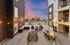 Outdoor gathering space with a sunset view