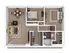 2 bedroom 1 bathroom Plan 2A