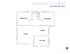 Modern floor plan with 2 bedrooms, 1 bath, and integrated living, dining, and kitchen areas, totaling 950 square feet.
