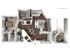 Contemporary 3D floor plan highlighting 3 bedrooms, elegant living area, and modern kitchen with dining space.