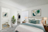 Bright and inviting bedroom with modern decor, plush bedding, and natural light. Features an elegant green-themed aesthetic, spacious closet, and adjacent en-suite bathroom.