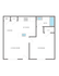 1 Bedroom 1 Bath 525 sqft