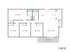 Modern floor plan with three bedrooms, spacious living room, open kitchen, and a balcony, totaling 1,186 square feet.