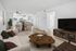 Virtually staged living room at the Fletcher