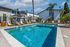 swimming pool with loungers