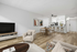 digitally enhanced living, dining and kitchen area