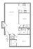 Two-Bedroom, Two-Bathroom 2D Floor Plan