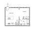 2D Floor Plan Rendering - Studio Option 2