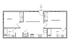 2D Floor Plan Rendering - Two-Bedroom, Two-Bathroom | Option 3