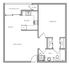 One Bedroom Floor Plan A