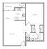 One Bedroom Floor Plan C