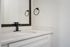Bathroom Countertop with black fixtures