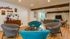 modern clubhouse with lounge seating and coffee bar