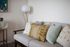 Close up of couch in living room